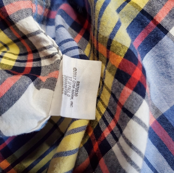 Janie and Jack Boys Blue plaid button down sz 18 - 24 months - Picture 6 of 8